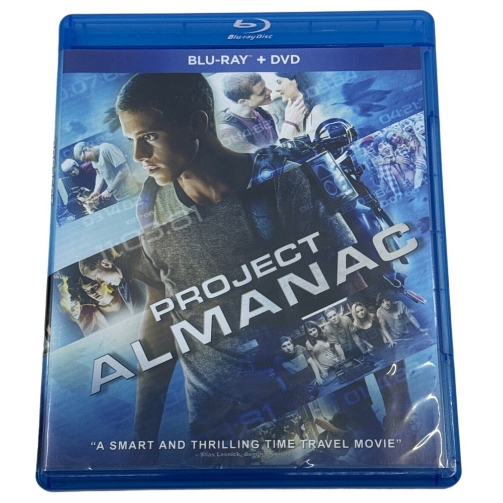 Project Almanac Blu-ray DVD 2-Disc Set 2015 Sci-Fi Time Travel Movie Michael Bay